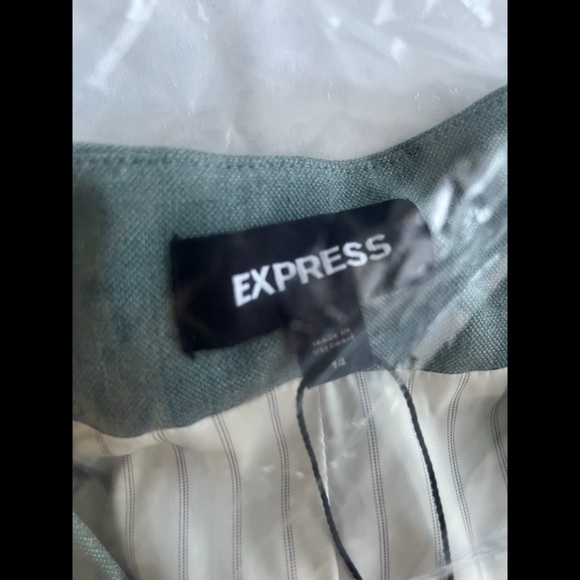 BNWT Teal Collarless Cropped Zip-Pocket Blazer (Read Description) - Picture 3 of 7